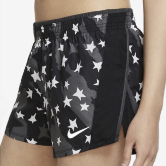 Nike Running shorts Black, White & Grey Star Athletic Lined Shorts Sz-2X. L13 - Picture 1 of 14